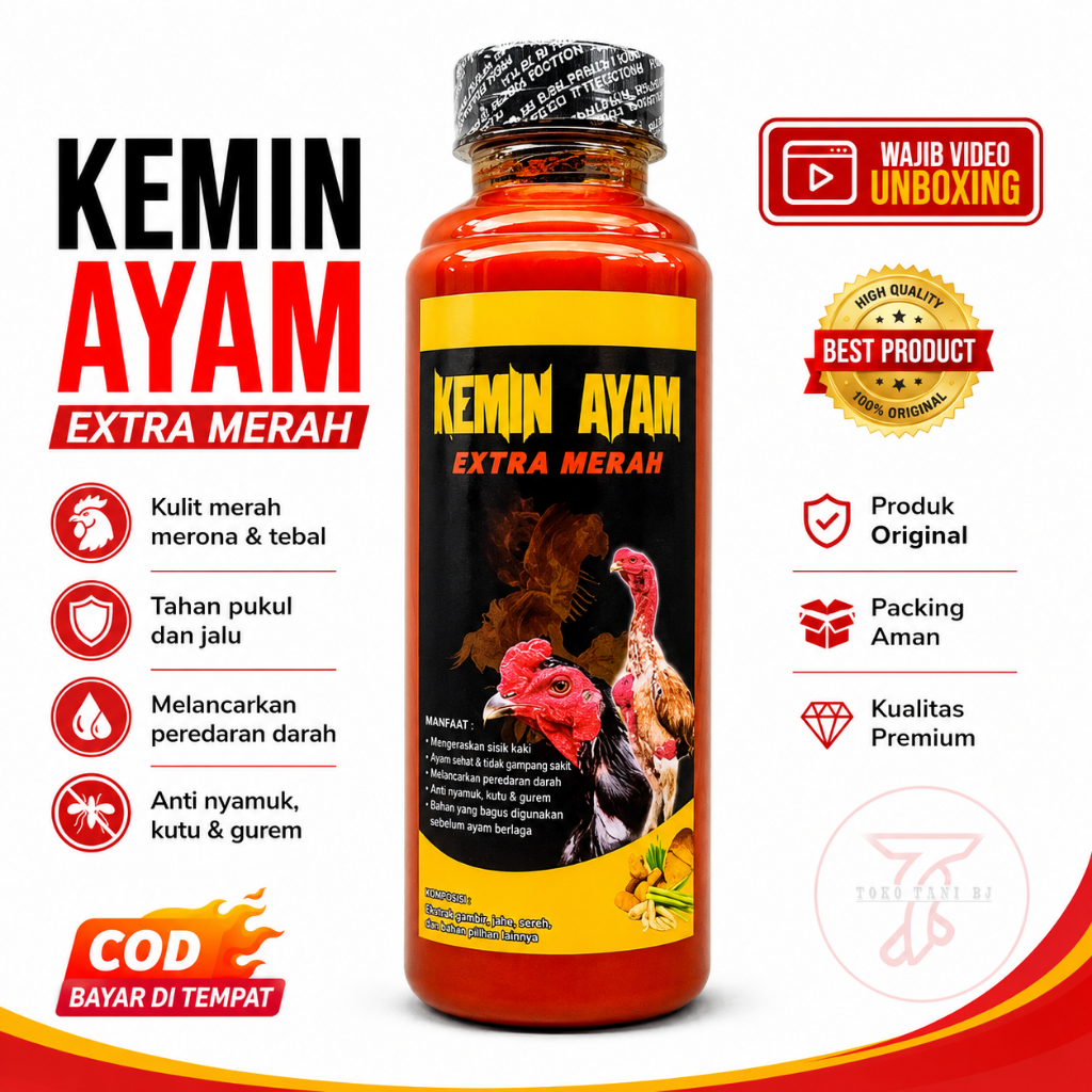 DISKON Kemin Ayam Extra Merah Perawatan Kulit Ayam Aduan Herbal Original