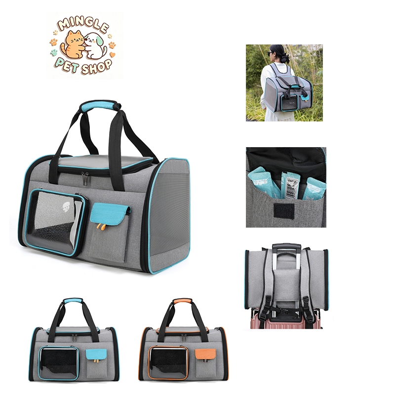 Tas Ransel Hewan Kucing Anjing Portable, Tas Bawa Hewan Peliharaan Mudah Dibawa