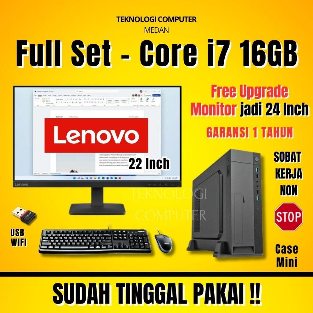 Core i7 | Full Set | Lenovo Mini Case  | Kantor Admin Sekolah | Komputer CPU Rakitan