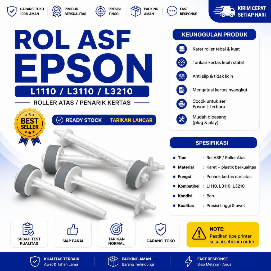 Rol ASF Epson L1110 L3110 L3210 Roller Atas Penarik Kertas