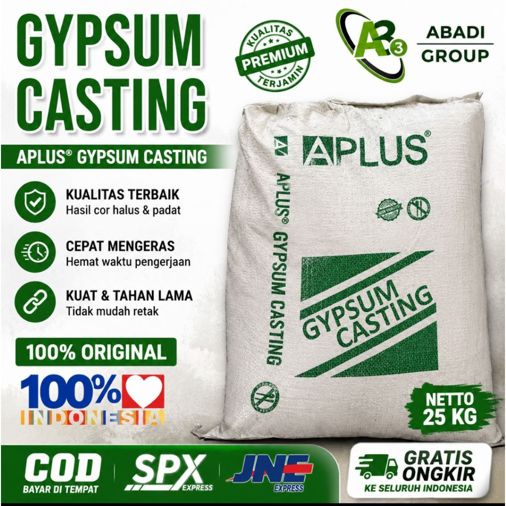 KASTING / CASTING GIPSUM / KASTING GYPSUM 1 SAK ZAK 18 KG