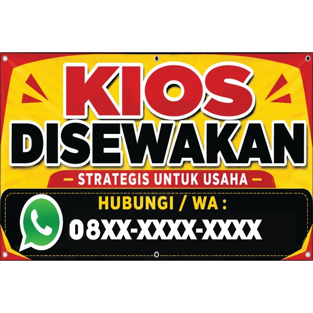 spanduk kios disewakan UK 120x80cm