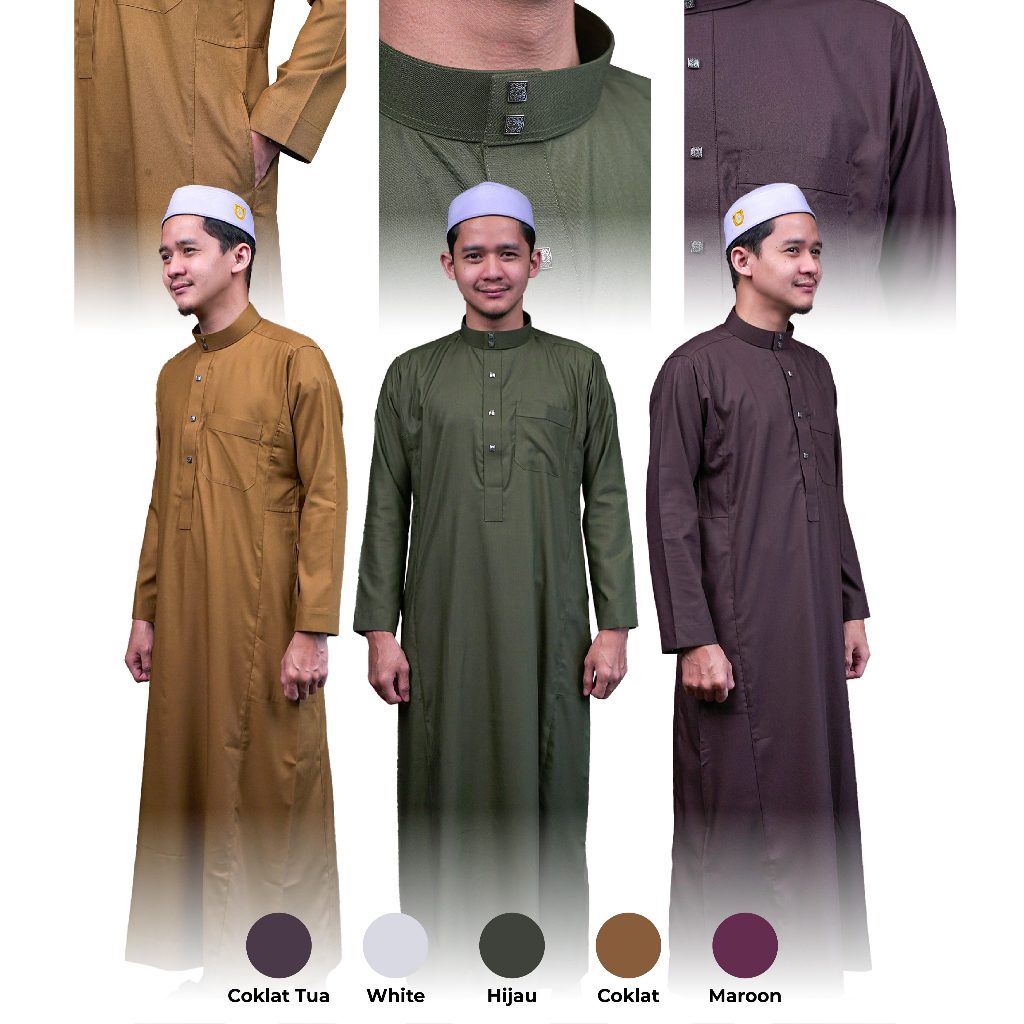 Gamis ZAWEEYA Ajmal Series Model Zaeem Polos Warna Elegan