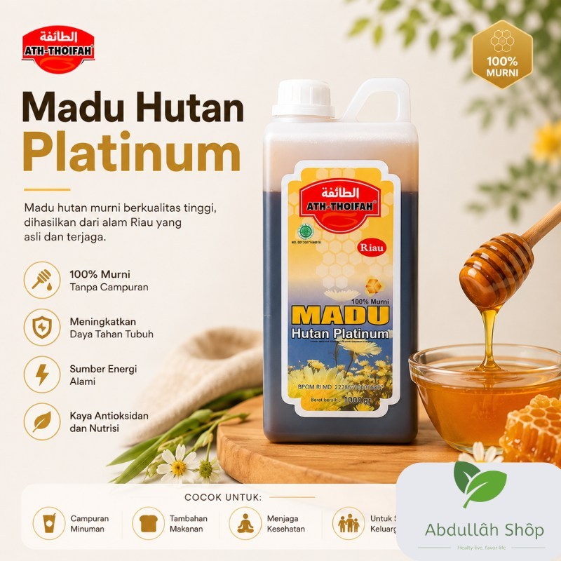 Madu Hutan Platinum Ath Thoifa 1 Kg / Madu Hutan 1kg