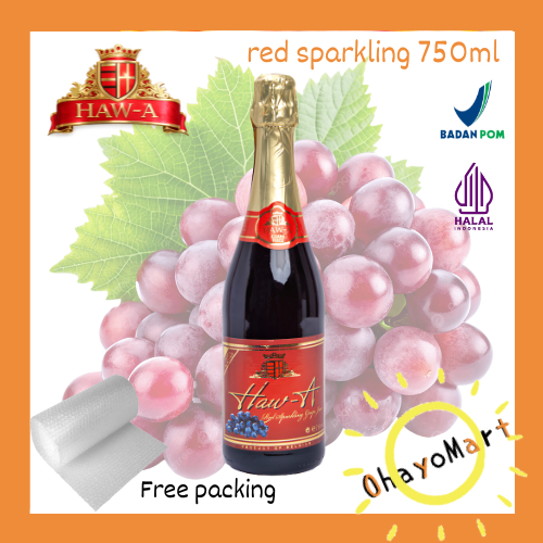 Haw A red sparkling grape juice / Haw A sparkling juice non-alkohol 750ml