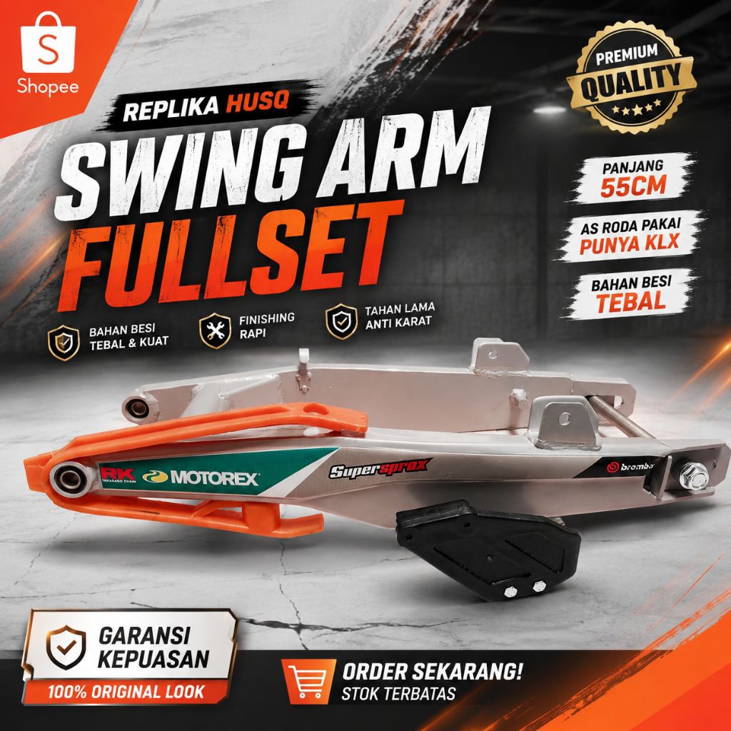 SWING ARM GTX FULLSET MODEL HUSQ PNP HONDA BLADE REVO KARISMA SUPRA SMASH SHOGUN C70 ALL BEBEK CUSTO