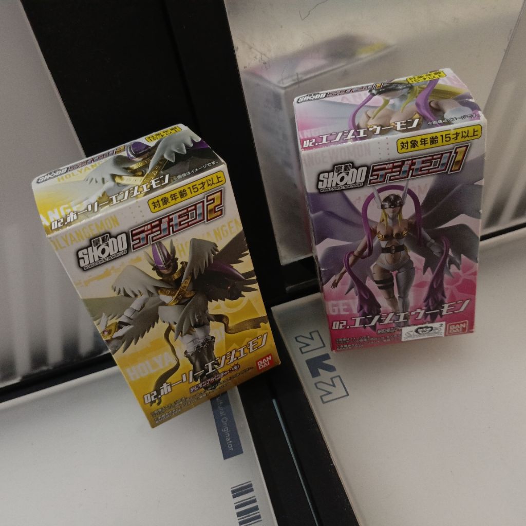 Angewomon & MagnaAngemon - Bandai Shokugan Shodo Digimon Adventure Action Figure