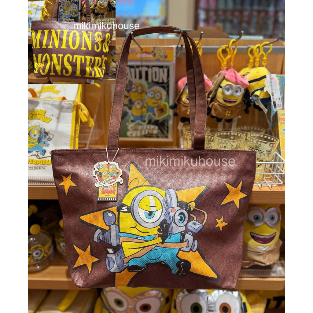 MINISO MINIONS TAS SHOULDER BAG MINION READY STOCK MINISO MINIONS AND MONSTERS MINION TOTE BAG TOTE 