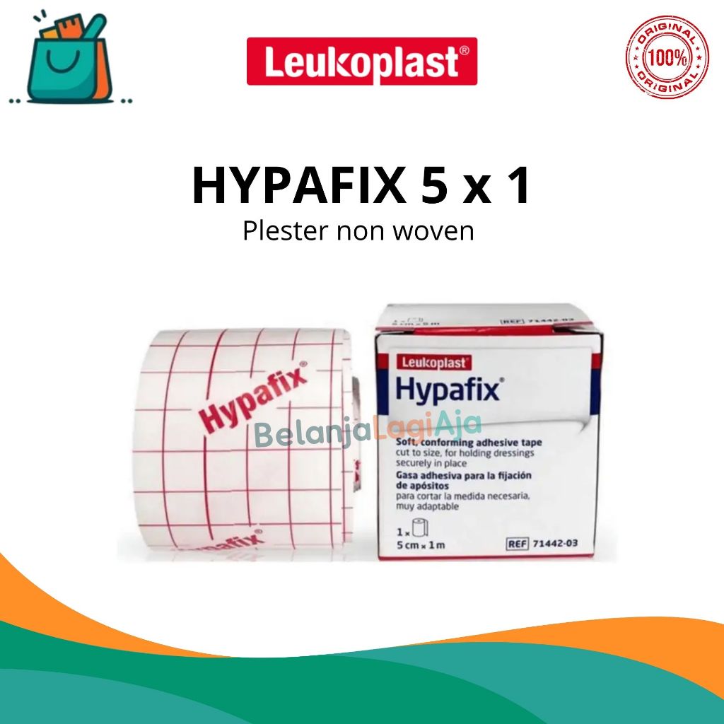 Hypafix Plester Elastis/Plester Luka Hypafix/Adhesive Tape Hypafix 5 x 1