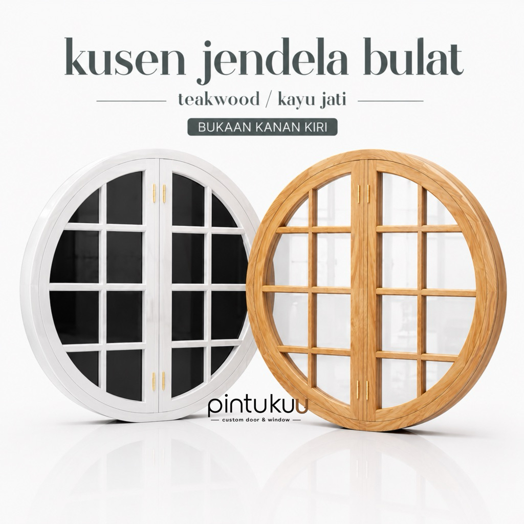 Kusen jendela bulat kayu jati minimalis  jendela Rumah Minimalis - kusen jendela -JBP6