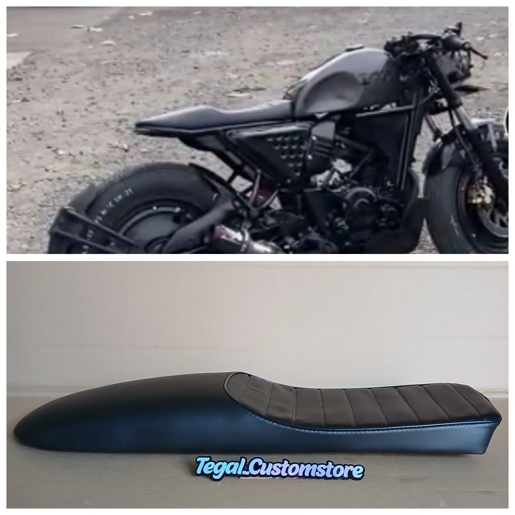 Jok Japstyle motor custom Caferacer Bratcafe Panjang Tipis Lurus