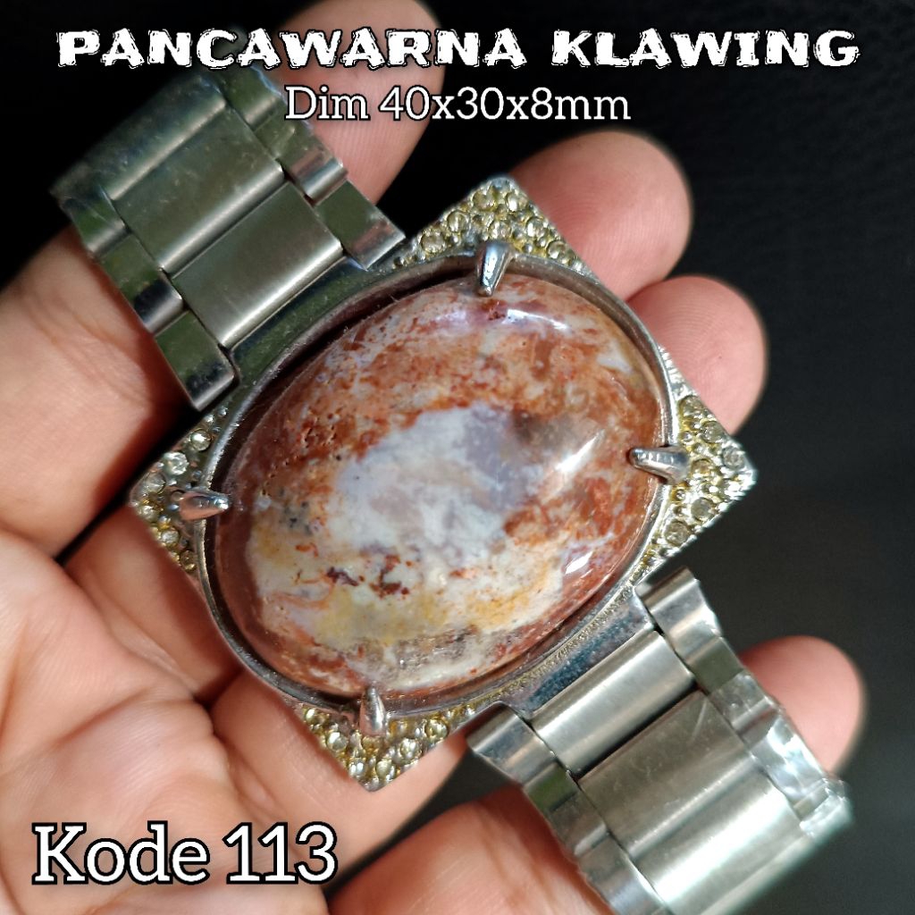 GELANG BATU AKIK NATURAL ALAM  TITANIUM STAINLESS STELL AWET TAHAN LAMA