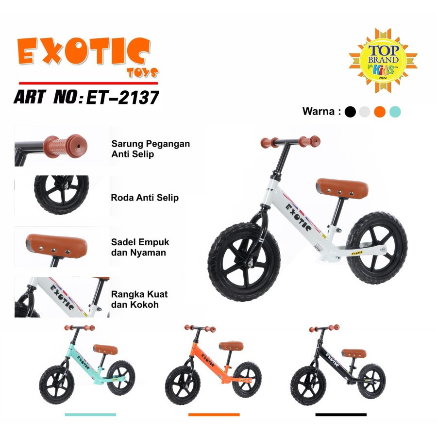 Balance Bike - Exotic Balance Bike | Sepeda Keseimbangan | Balance Bike | ET-2137