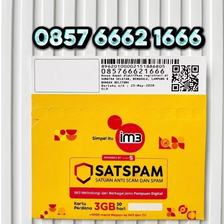 nomor cantik  indosat triple 666
