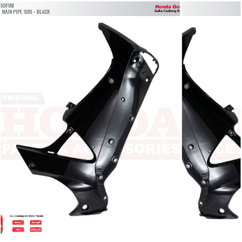 Cover Set Samping Tengah Hitam Honda Supra X 125 - 64400KTM850FMB - 64450KTM850FMB - COVER SET, R./L