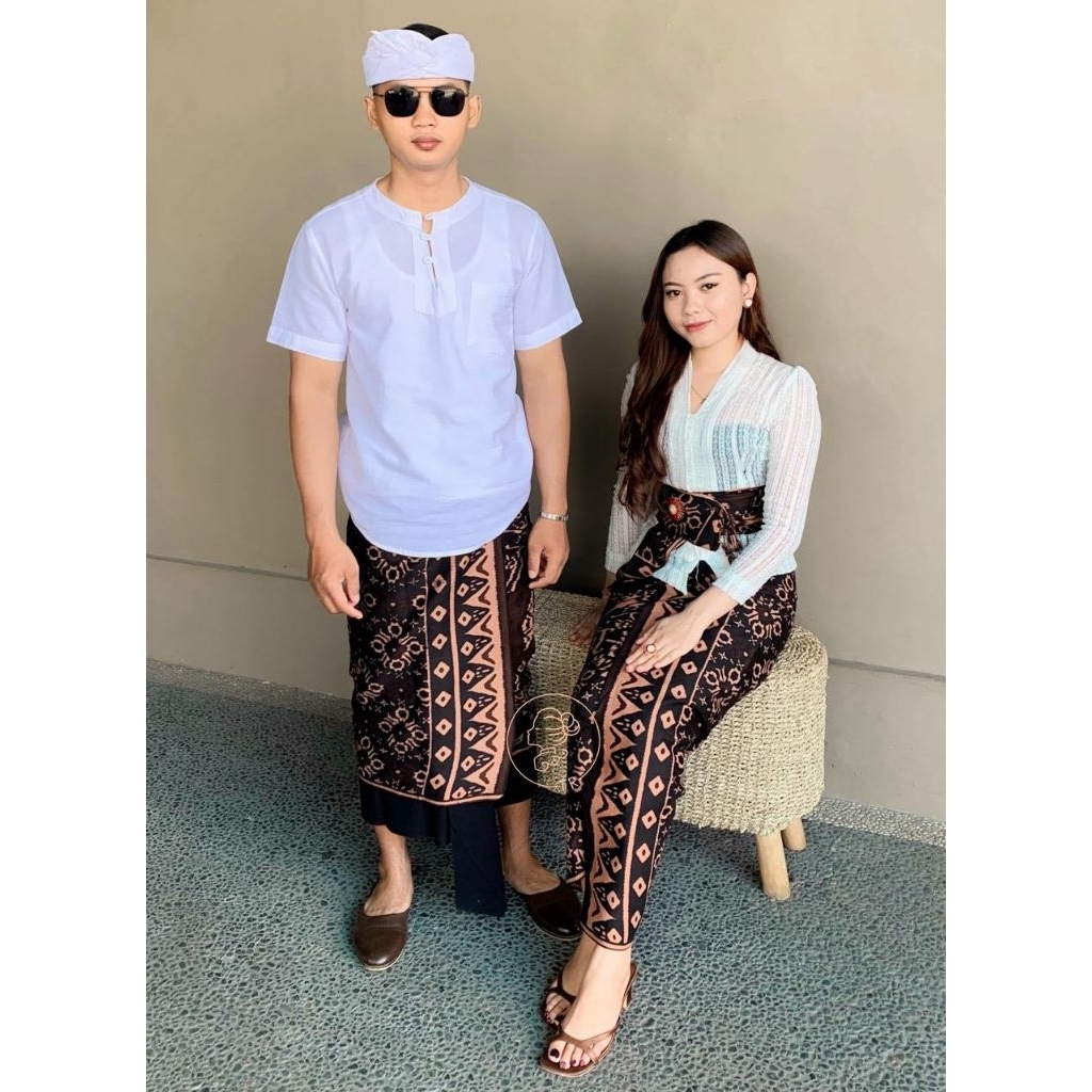 Set couple batik indigo (Kamen +slendang+saput)