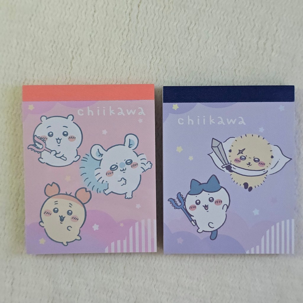 Daiso Seria Cando Chiikawa Usagi Kani Rakko Hachiware Memo Pad
