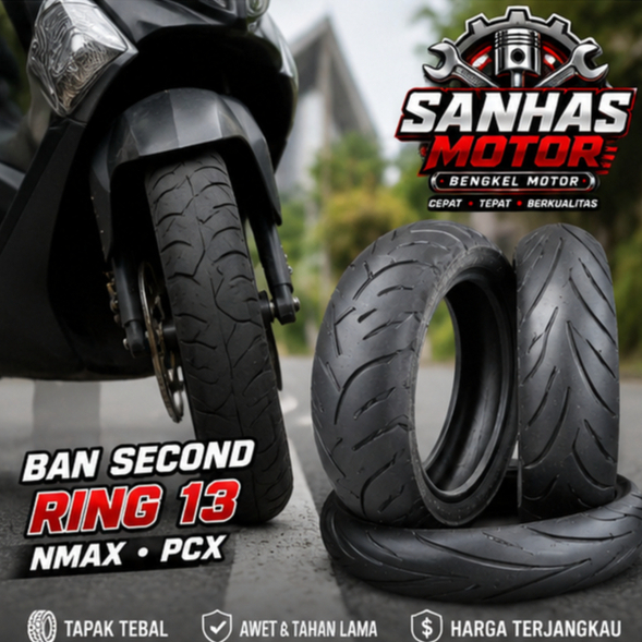 Ban Bekas Motor Tubeless Ring 13 NMAX & PCX Random Original Kondisi Bagus Tebal Siap Pakai