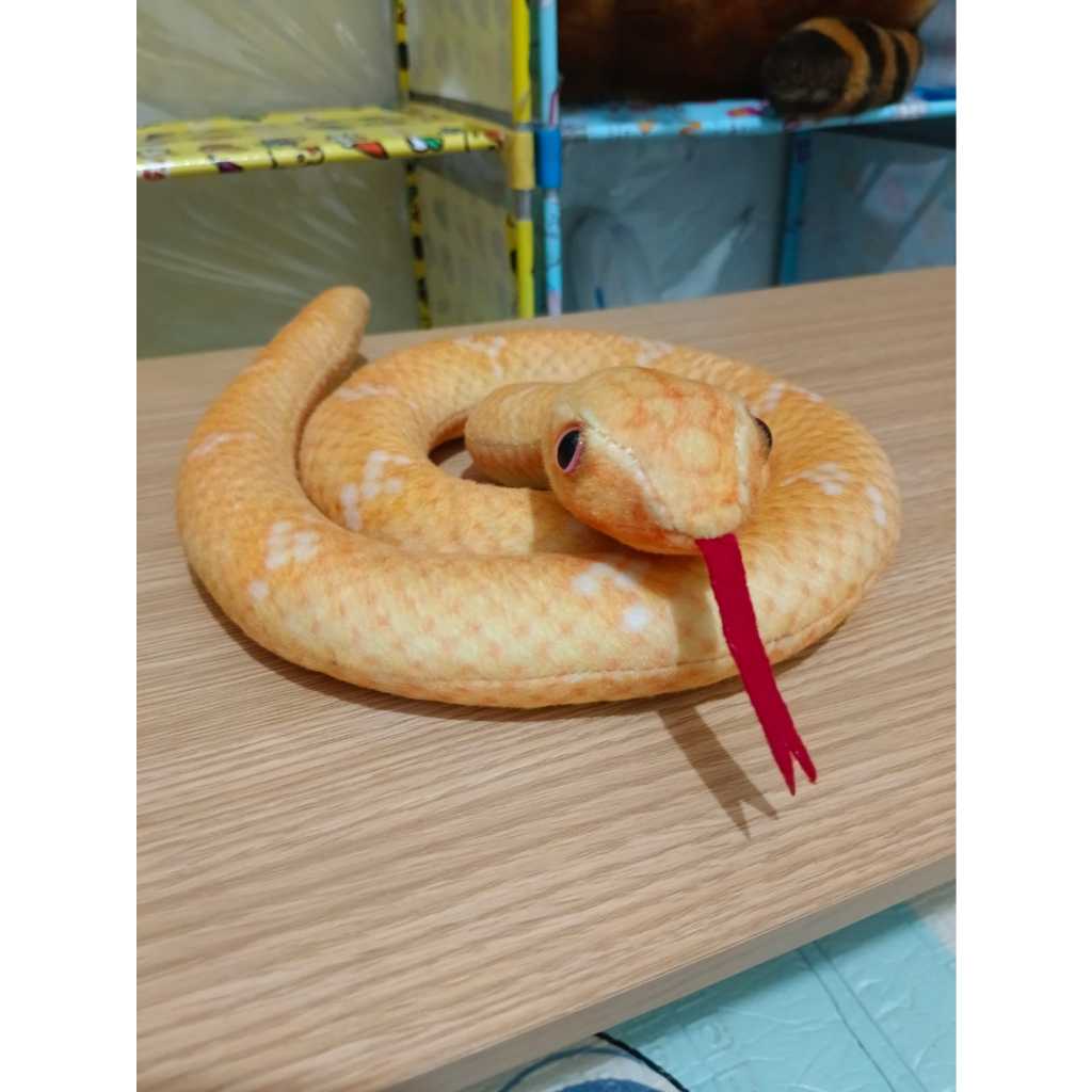 BONEKA HEWAN ULAR PITON PYTHON ALBINO ULAR SANCA