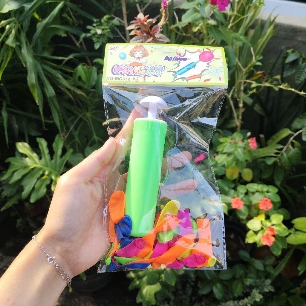alat pompa + balon jari / balon pompa / alat pompa balon / pompaan balon / balon mini