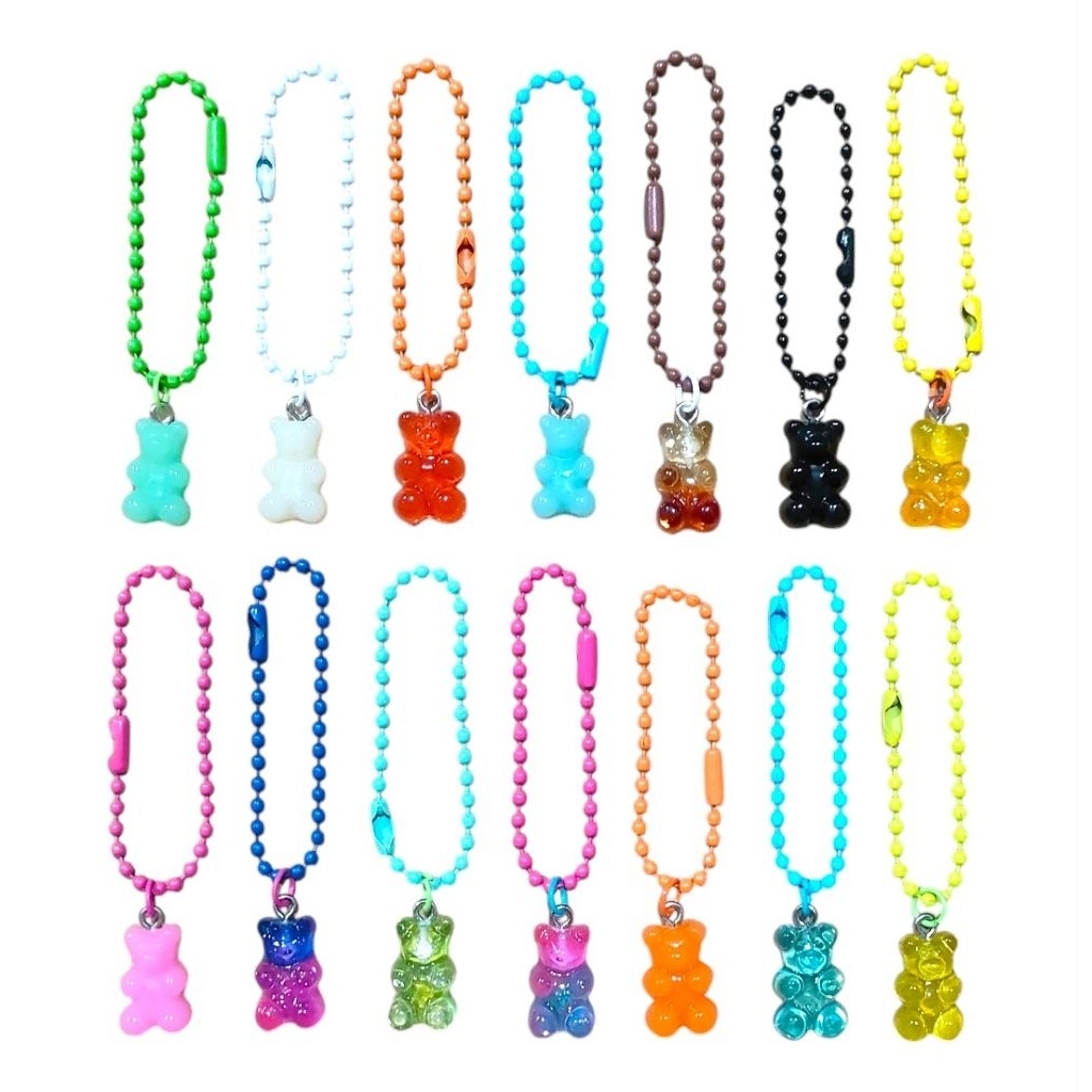 gantungan kunci gummy bear • keychain lucu • ballchain gummy bear • gantungan gummy bear
