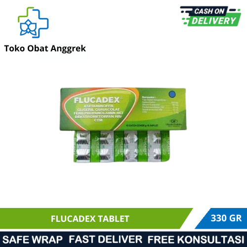 FLUCADEX TABLET/OBAT BATUK FLU/OBAT BATUK TABLET DEWASA/MERINGANKAN GEJALA FLU DISERTAI BATUK