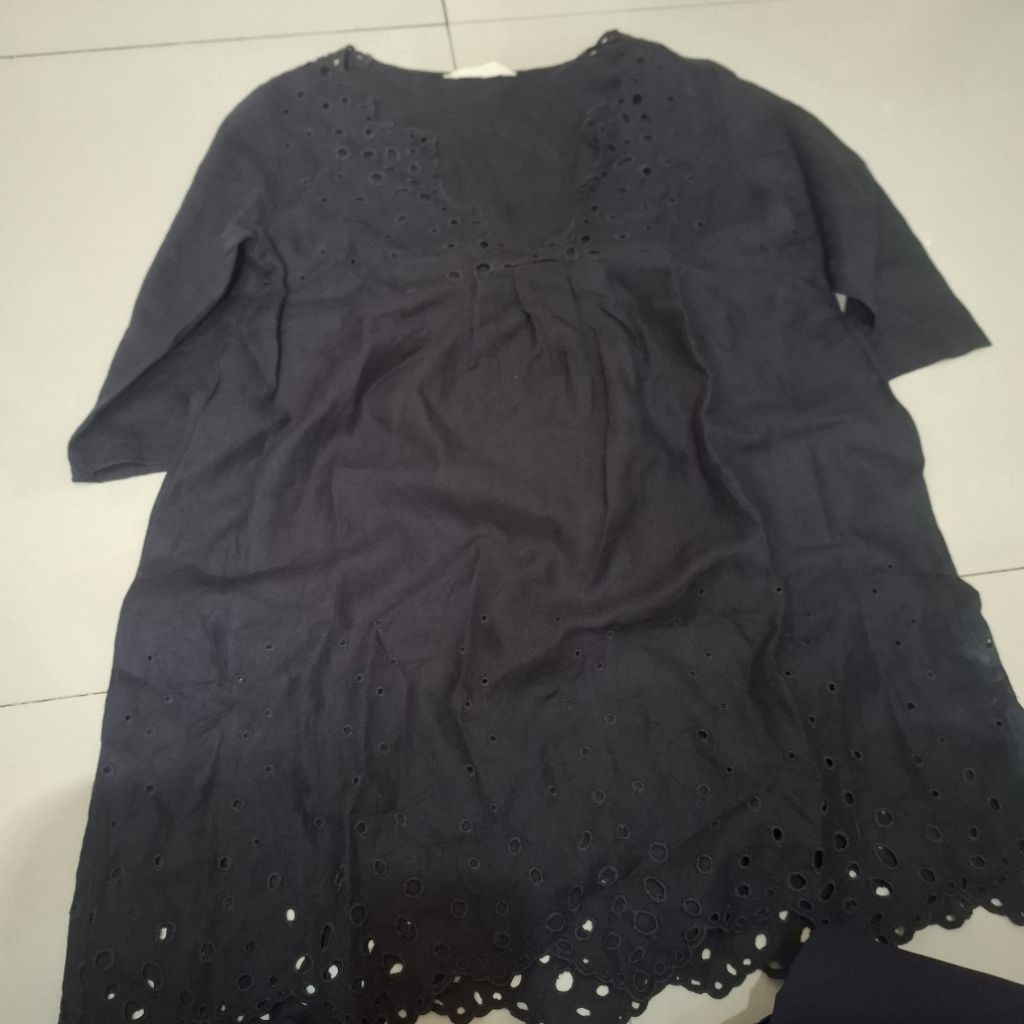 STUDIO CLIP linen top bordir
