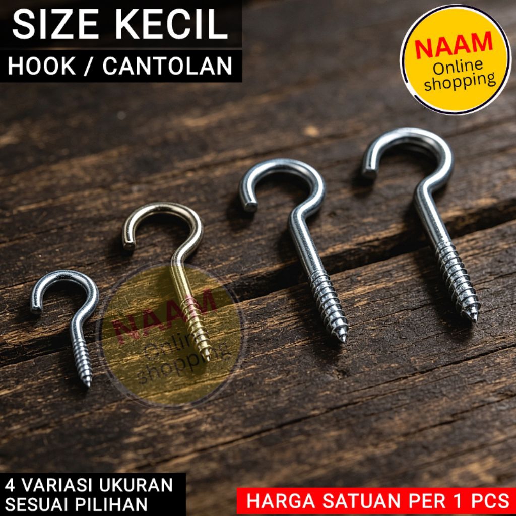 SEKRUP HOOK KECIL - BAUT CANTOLAN - SKRUP GANTUNG /BAUT KAIT BINGKAI FRAME