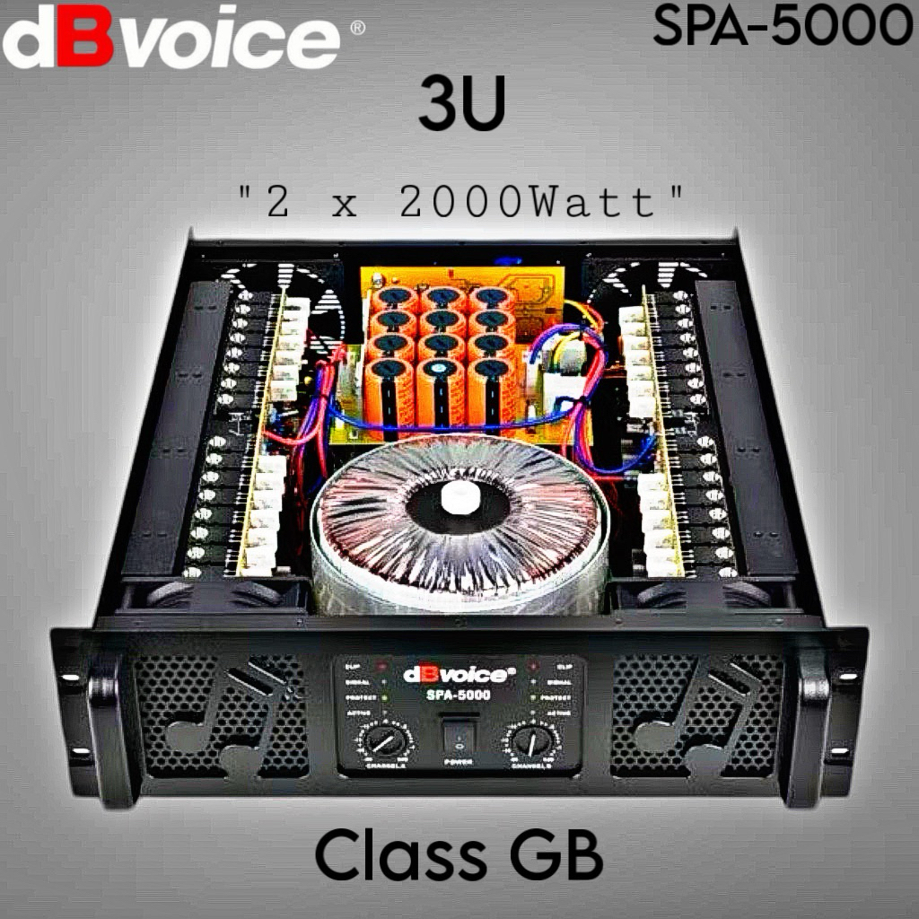 Power dB Voice SPA 5000 Original Product 2 Channel 2000Watt Class GB Amplifier dBvoice