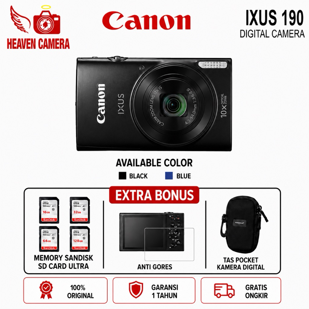 CANON IXUS 190 / KAMERA CANON IXUS 190 / CANON IXUS 190 DIGITAL CAMERA