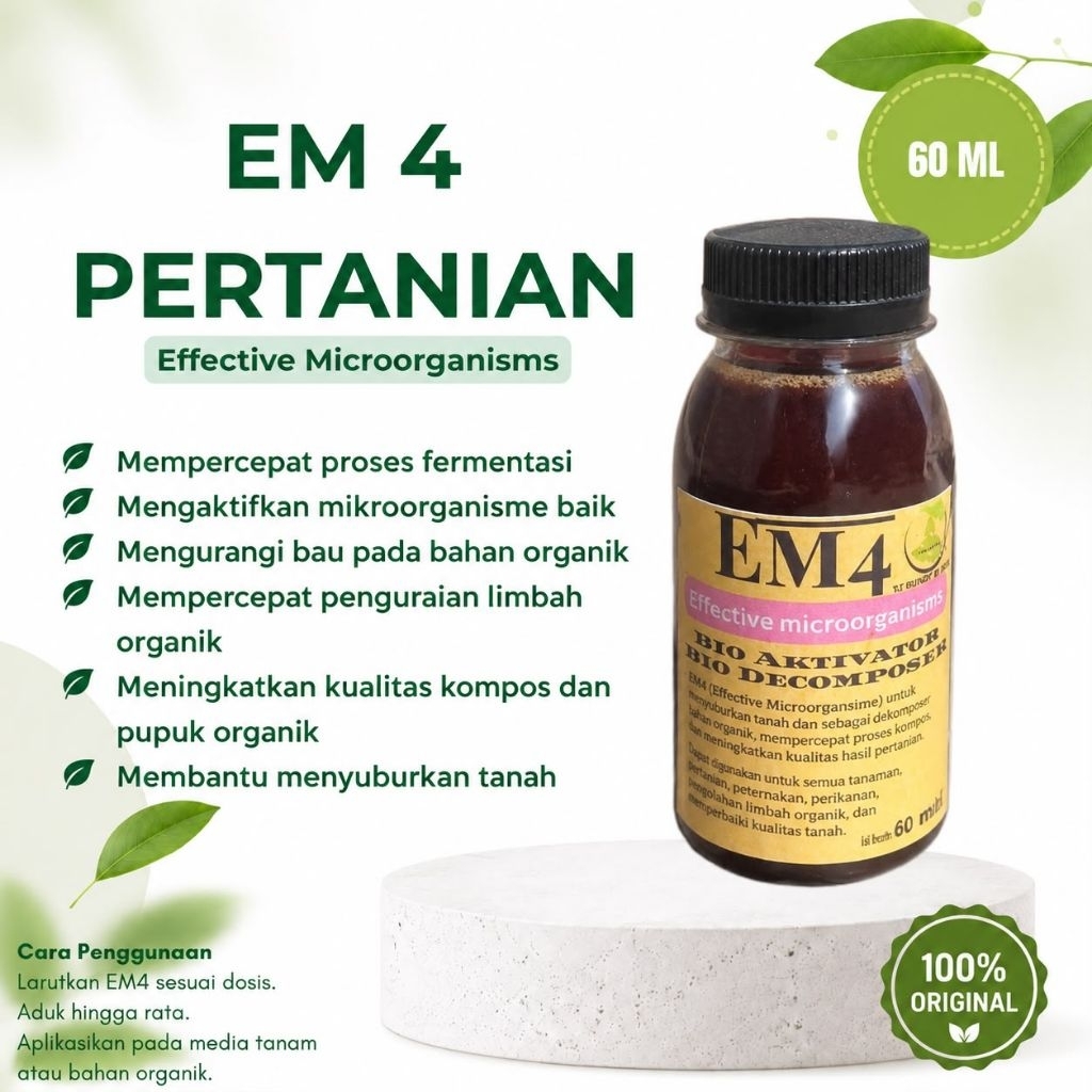 Em4 pertanian kemasan repack 60 ml
