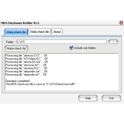 MD5 Checksum Verifier