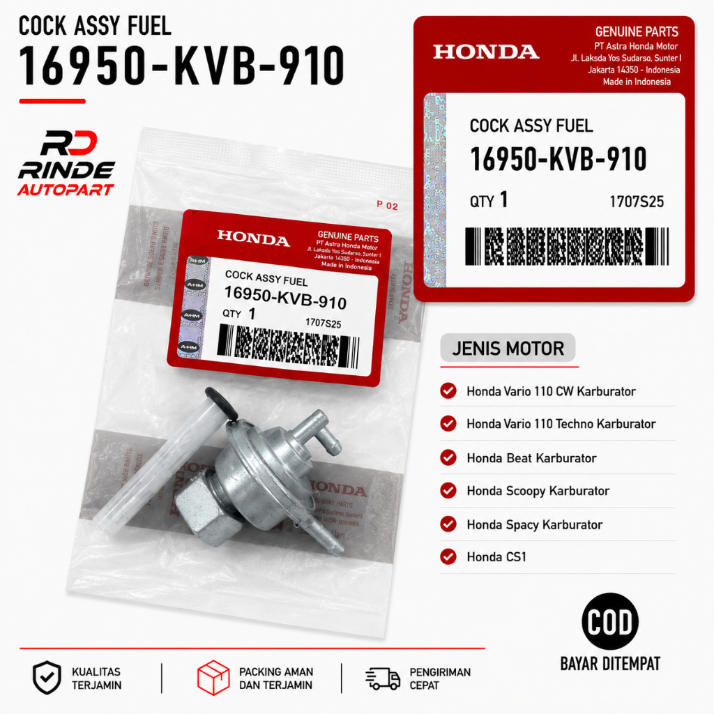 Kran Bensin Beat Vario Membran Bensin 16950 KVB / KVY 910