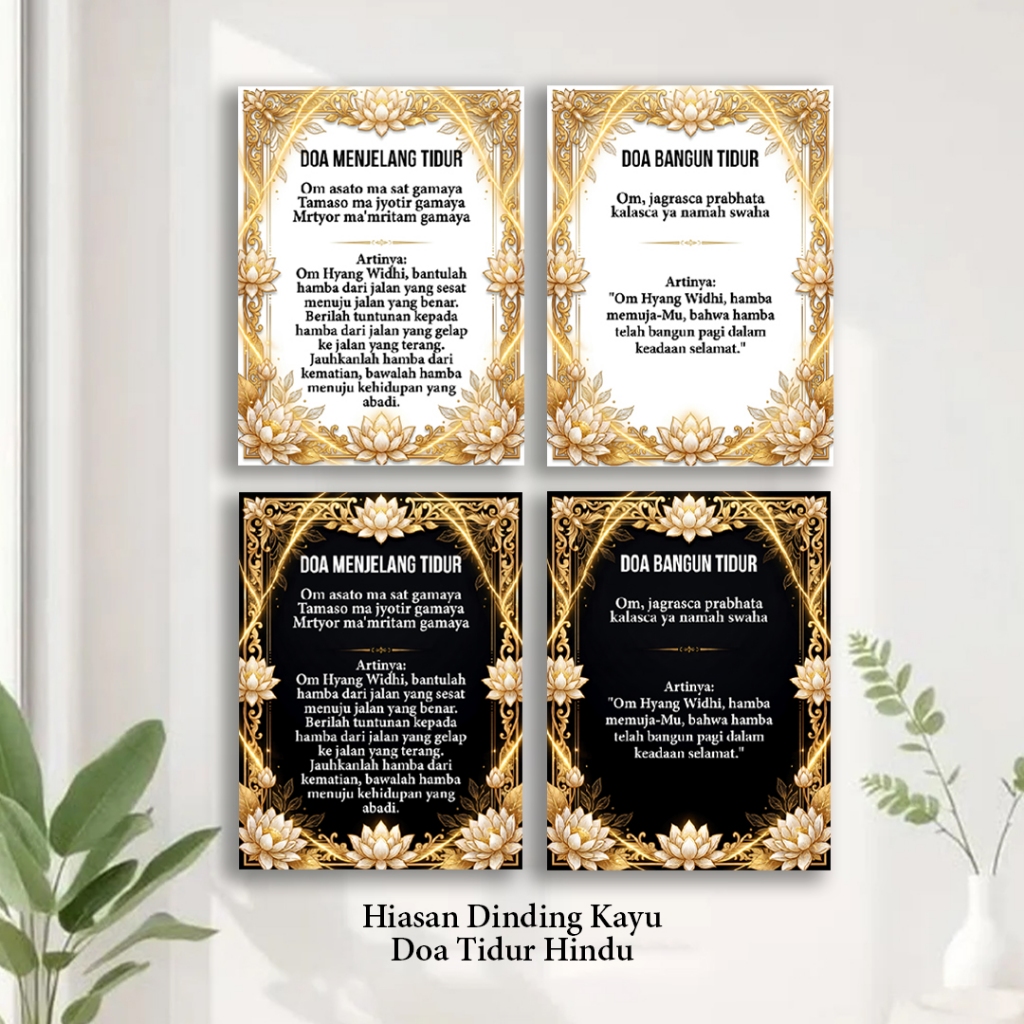 Lokala - Seri Hiasan Dinding Hindu / Hiasan Kamar Hindu Doa Om Swastyastu