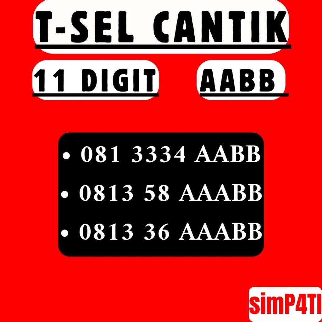 NOMOR CANTIK KARTU PERDANA TELKOMSEL || 168 777x
