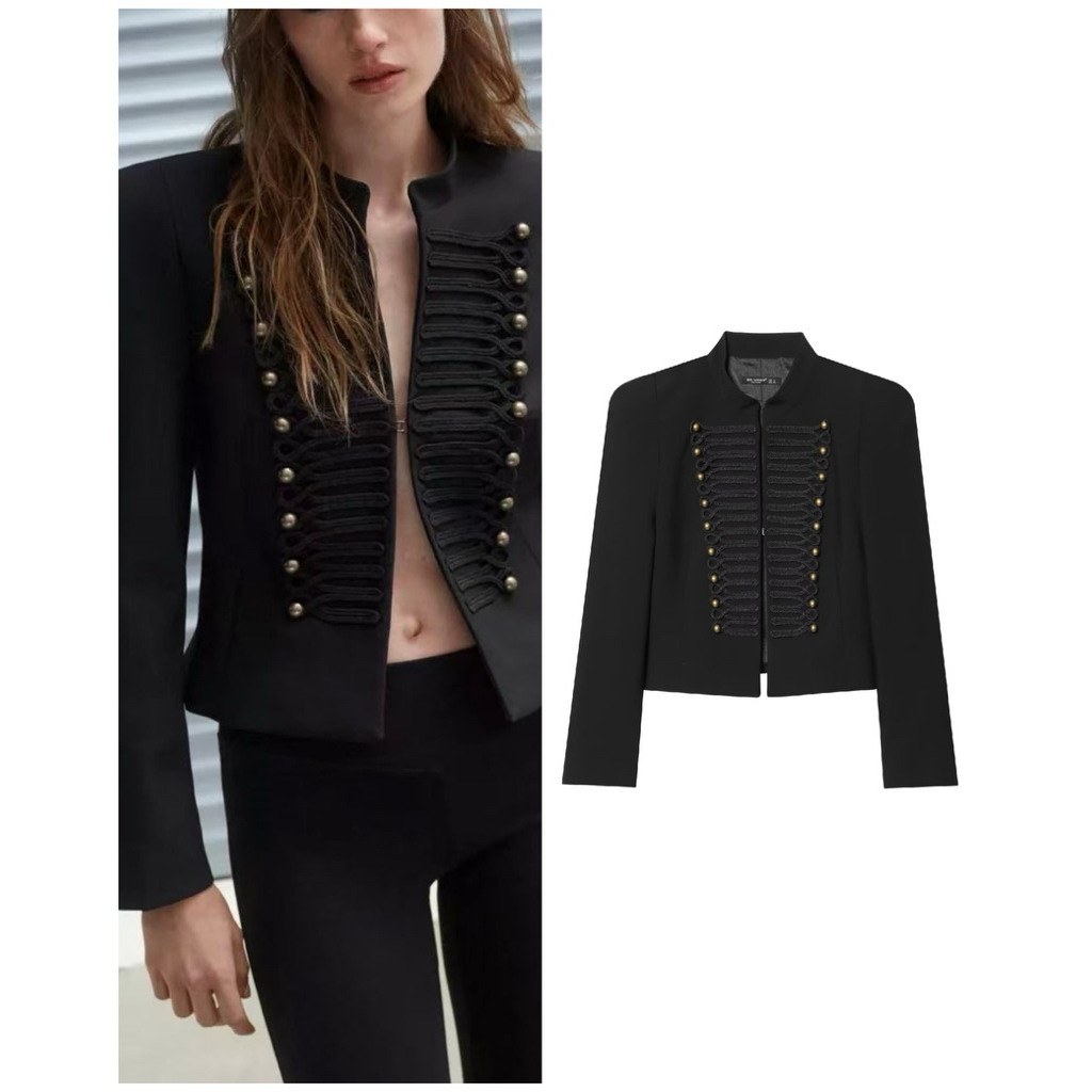 FAST PO 15 DAYS Black Napoleon Jacket