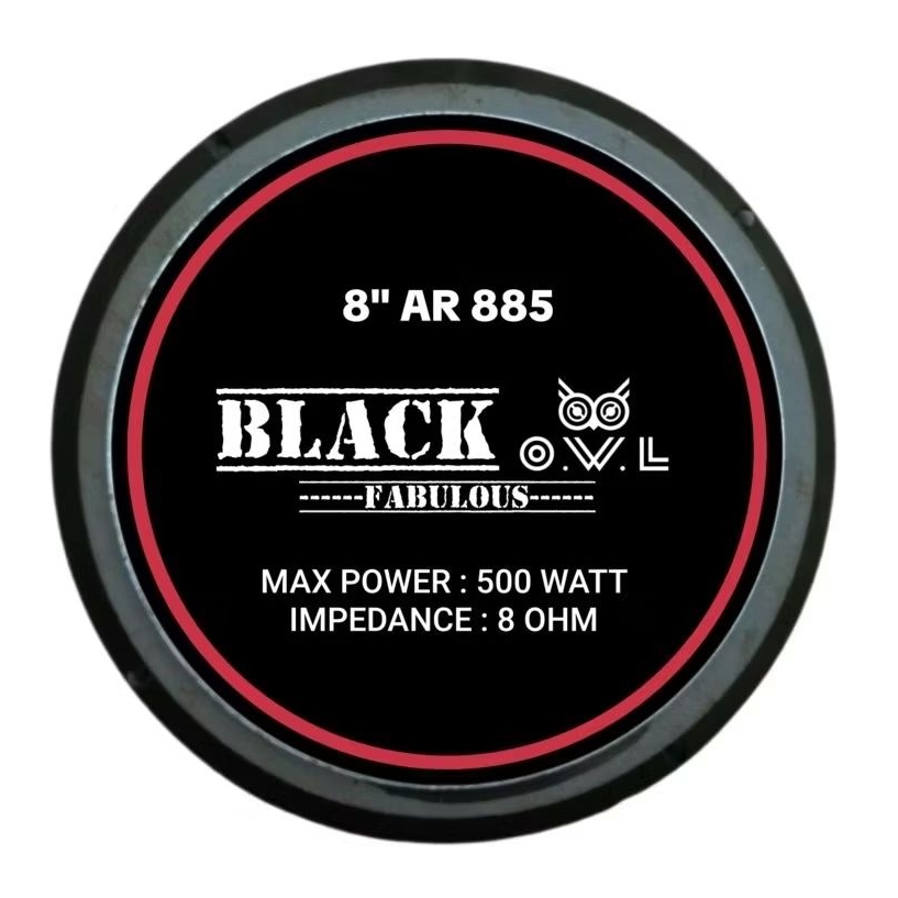 BLACK OWL 8" AR 885 fabulous komponen speaker 8 inch array 500 Watt 8 ohm premium speaker