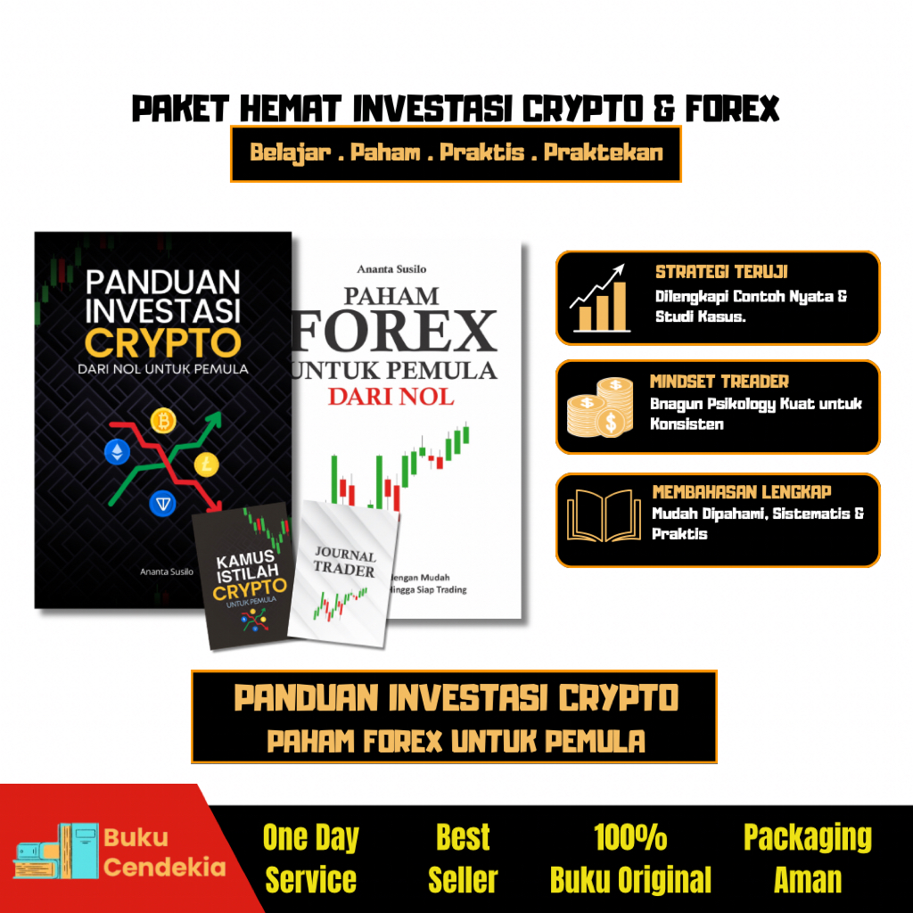 Yash Media - Paket Crypto Forex (Bonus Kamus Crypto + Journal Trader Forex) - Original