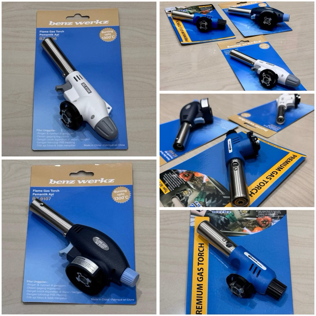 BENZ PUTIH / BIRU LPG BLOW TORCH kepala gas portable torch gas torch blow torch pemantik gas kepala 