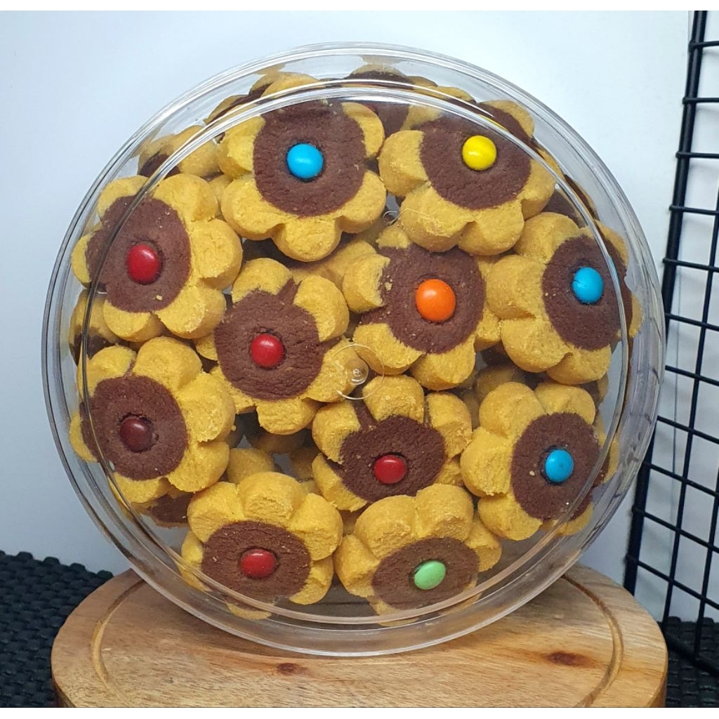 Bunga Chips Kue Kering Merry Cookies - Multi Prima Rasa Toples Bulat 300gr