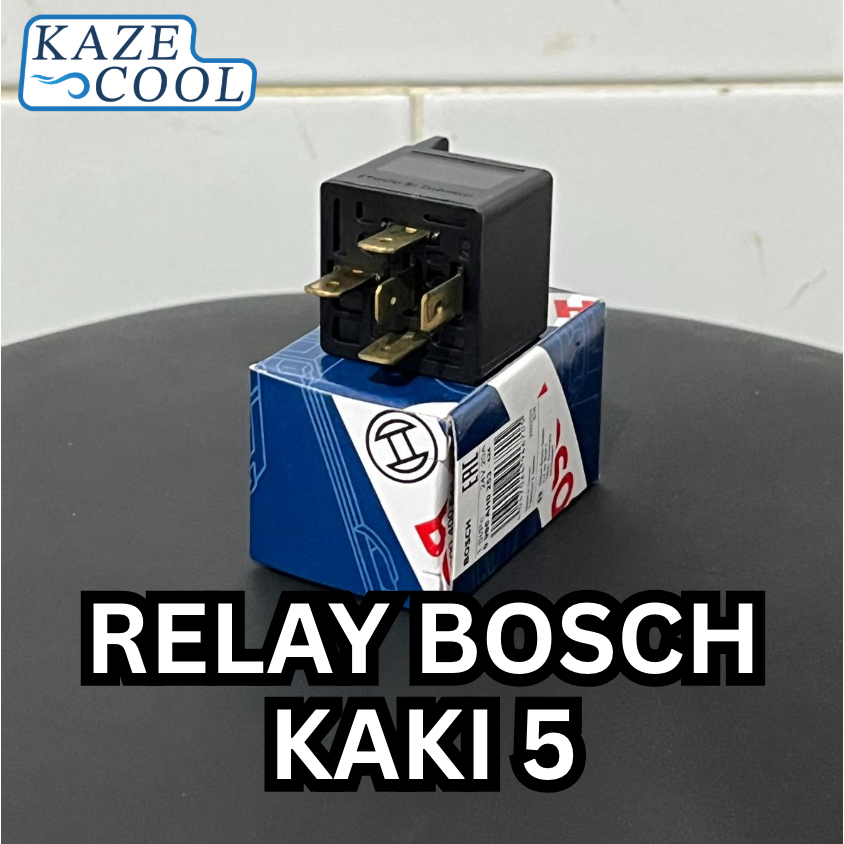 Relay Relai Rilai Merk Bosch Ori 5Kaki 5Pin Pemutus Cut Off 12V 24V