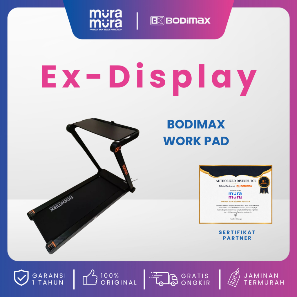 Clearance Sale Bodimax Running Pad 3 In 1 Work Pad Folding Treadmill Gym Alat Olahraga Fitness