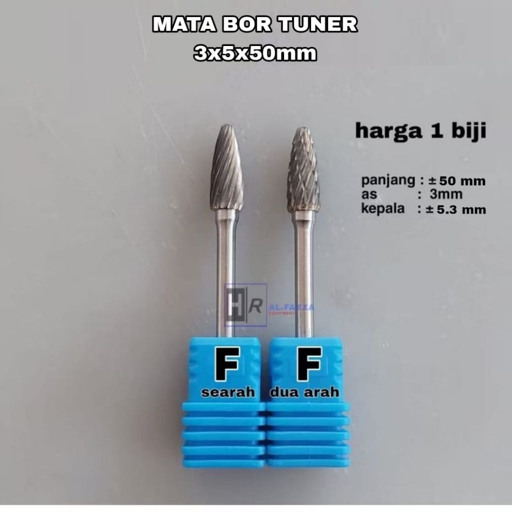 1 biji mata bor tuner F kecil 3x5x50mm