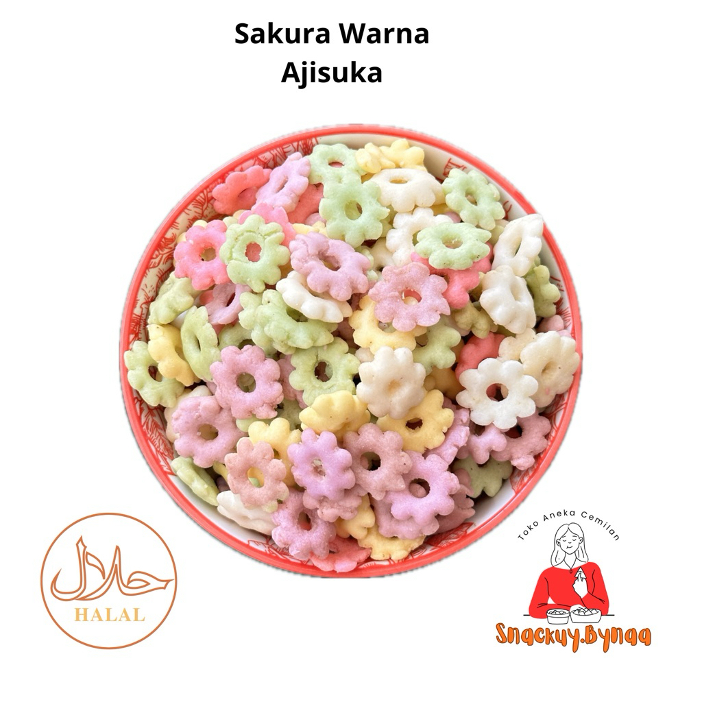 Pilus Sakura Ajisan Camilan Gurih Renyah untuk Anda Sakura Warna Ajisuka