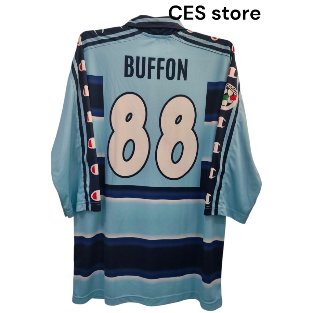 jersey baju bola retro buffon parma biru sport casual