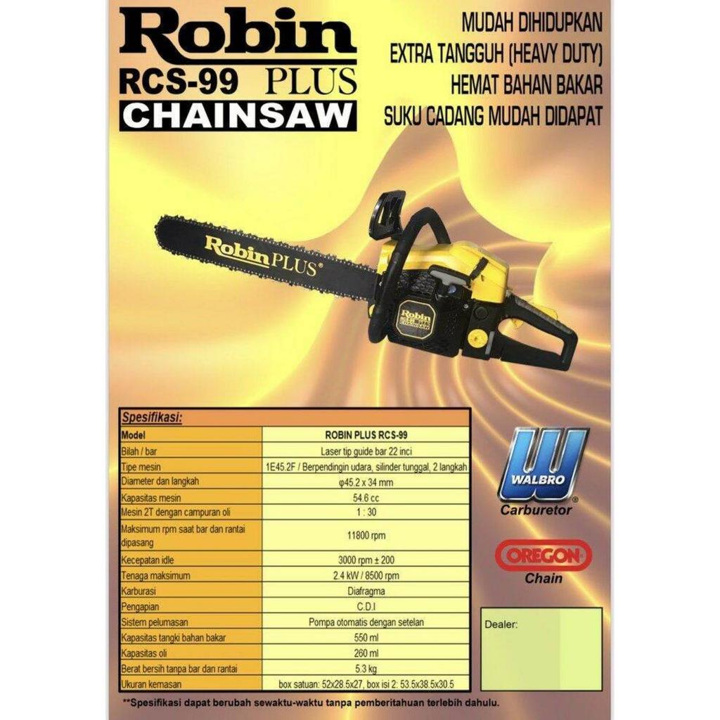 Gergaji Mesin Robin RCS-99 Plus Chainsaw