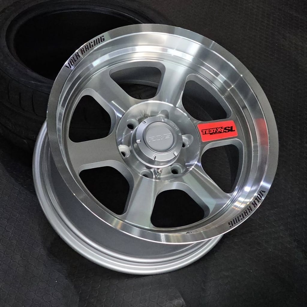 velg mobil racing ring 18 VOLKRAYS TE37 XT FULL POLISH R18 velg rally pajero fortuner Ford ranger Hi