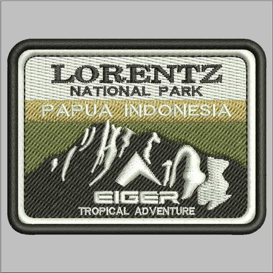 PATCH BORDIR GAMBAR LORENT EIGER NATIONAL PARK EMBROIDERY TESTIMONI-UTA