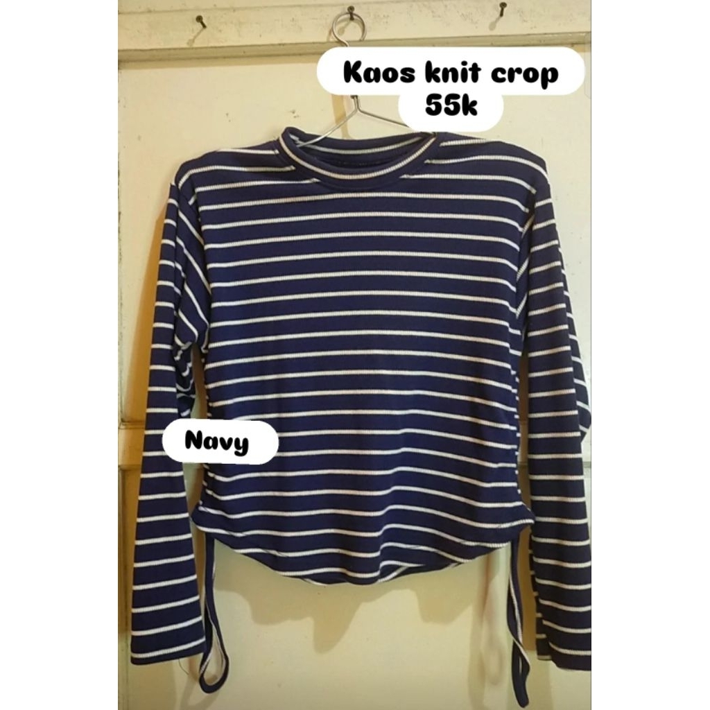 Preloved kaos crop tali serut samping