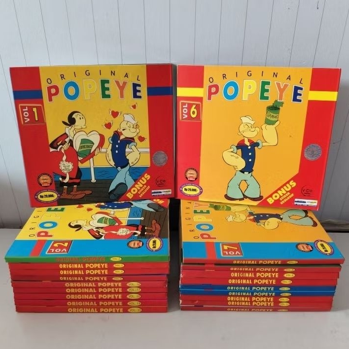 VCD POPEYE  , PAKET LENGKAP ORIGINAL POPEYE Vol 1-20 (Original)